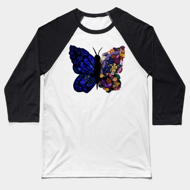 Butterfly Baseball T-Shirt by rahmadeli
